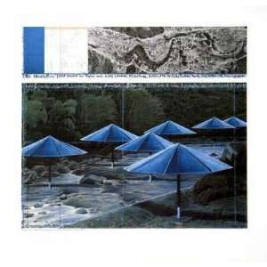 Blue Umbrellas 1991 by Javacheff Christo. size 18 inches width by 20 