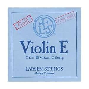  Larsen Strings Violin Strings Set, Steel Ball End E 