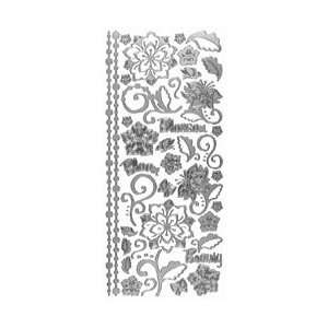    Dazzles Stickers   Silver Whimsical Flowers Arts, Crafts & Sewing