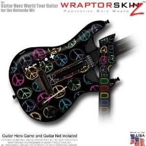 Kearas Peace Signs on Black Skin fits Band Hero, Guitar Hero 5 & World 